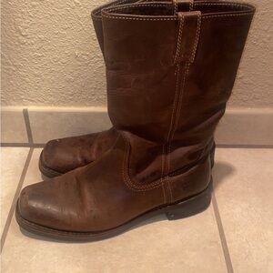 Classic Brown Leather Boots
